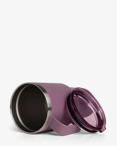 Термостакан (изолированная чашка) Bohtal с ручкой из нержавеющей стали Tumbler Plum 900 ml купить недорого в Украине, фото 3