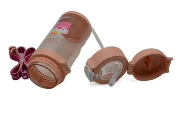 Бутылка для воды CASNO 690 мл KXN-1219 Розовая (свинка) с соломинкойTRITAN купить недорого в Украине, фото 7