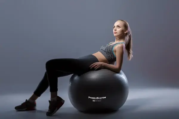 М'яч для фітнесу (фітбол) Power System PS-4011 Ø55 cm PRO Gymball Black купити недорого в Україні, фото 9