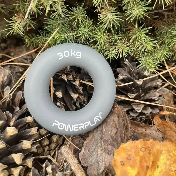 Еспандер кистьовий силіконовий PowerPlay PP-4324 Hand Grip Ring X-Hard 30 кг. Сірий купити недорого в Україні, фото 9