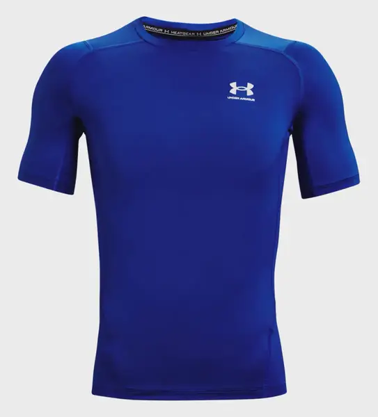 Футболка компресійна UA HG Armour Comp SS синій Чол SM купити