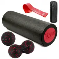Набор для массажа и йоги PowerPlay PP_4094 EPP (ролик 30*15 + 2-я мячи) Red + резинка 11 кг. купить