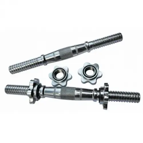 Гриф гантельный Generation Fitness DB-05 | Серебряный | с замками 350 мм купить