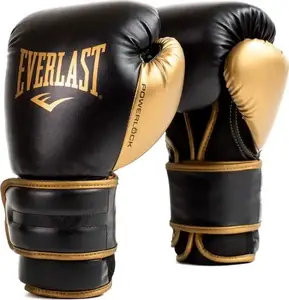 Боксерські рукавиці Everlast POWERLOCK 2R TRAINING GLOVE чорний, золотий Уні 10 унцій купити