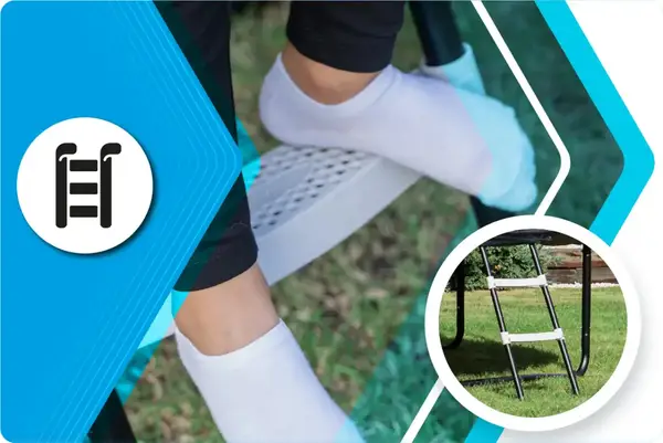 Батут THUNDER INSIDE ELITE с внутренней сеткой 8 футов 244 см черный купить недорого в Украине, фото 7