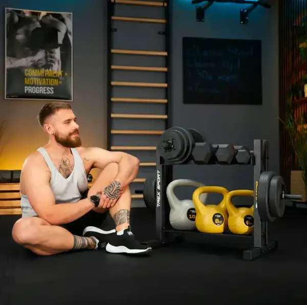 Стійка 2-рівнева для гантелей, дисків та гирь TX-045DR купити недорого в Україні, фото 12