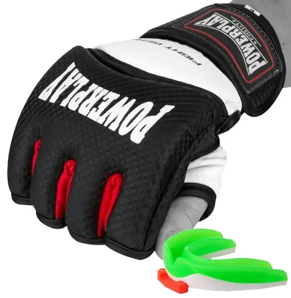 Рукавиці для MMA PowerPlay 3075 Чорні-Білі XL купити