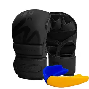 Рукавиці для ММА (Греплінгові рукавички) RDX T15 Noir Inner Matte Black XL купити
