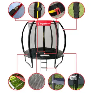 Батут inSPORTline Flea PRO с внутренней сеткой 183 см черный купить