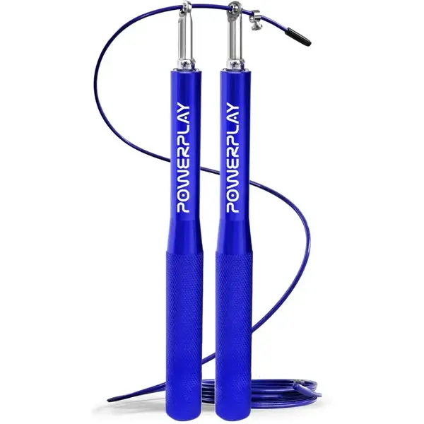 Скакалка швидкісна на підшипниках алюмінієва PowerPlay 4207 Elite Jump Rope Синя (3m.) купити