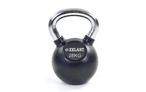 Гиря обрезиненная с хромированной ручкой 28кг ТА-5162-28 купить