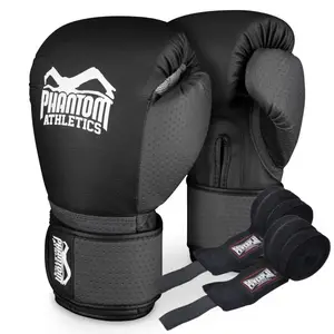 Боксерські рукавиці Phantom Reaper Black12 унцій (Бинти 4м. в подарунок) купити