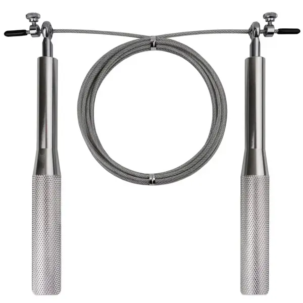Скакалка скоростная на подшипниках алюминиевая PowerPlay 4207 Elite Jump Rope Серебряная (3m.) купить недорого в Украине, фото 3
