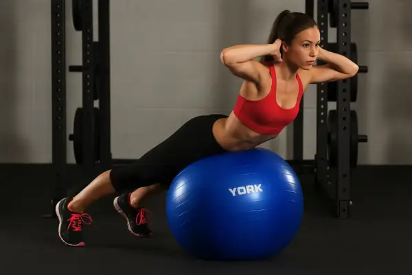 Фітбол York Fitness 65см синій + насос купити недорого в Україні, фото 6