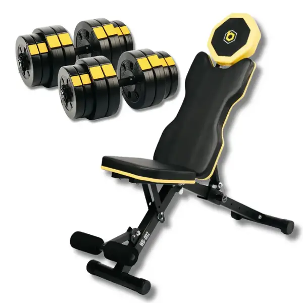 Набор Besport PowerPro гантели 2х31кг со скамьей WB-002 купить