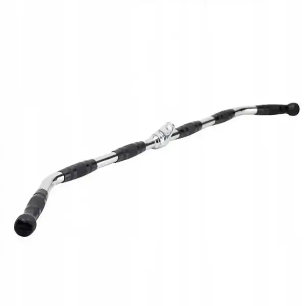 Ручка для верхней тяги York Fitness 122см изогнутая с резиновыми рукоятками, хром. купить