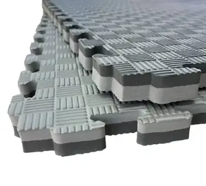 Татамі ластівчин хвіст (будо мат пазл) 1х1м товщина 40 мм (Чорний/Сірий) купити