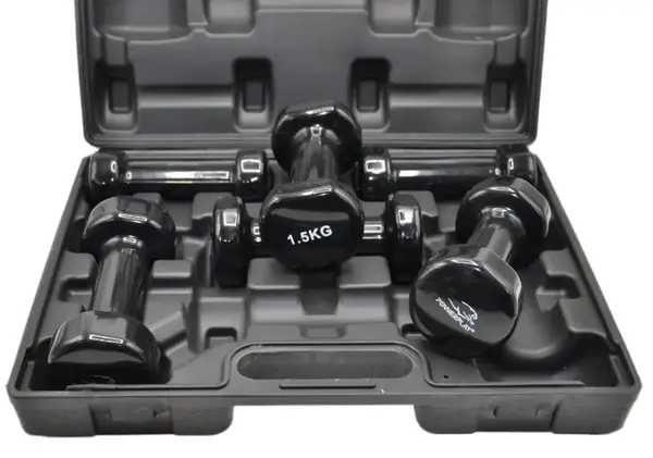 Набір гантелей в кейсі 9 кг. PowerPlay 4121 Fitness Dumbells (2шт.*1кг. 2шт.*1,5кг. 2шт.*2кг.) купити недорого в Україні, фото 5
