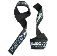Лямки для тяги MadMax Camo Power Wrist Straps Camo/Light Blue купити