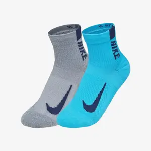 Носки Nike U NK MLTPLIER ANKLE 2PR серый, голубой Уни 34-38 купить
