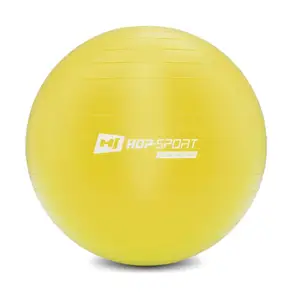 Фитбол Hop-Sport 75см желтый + насос 2020 купить