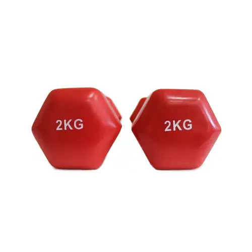 Гантель для фитнеса с виниловым покрытием Generation Fitness FF51D3A-2kg (красный) купить недорого в Украине, фото 8