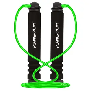 Скакалка PowerPlay 4205 Classic Plus Jump Rope Зелена (2,7m.) купити