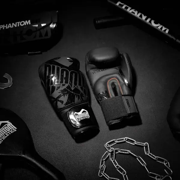 Боксерские перчатки Phantom Germany Eagle Black 12 унций (Бинты 4м. в подарок) купить недорого в Украине, фото 9