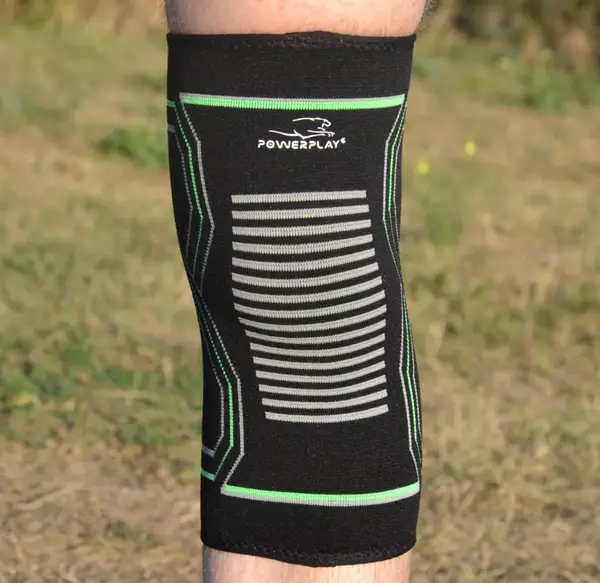 Наколінники PowerPlay 4099 Knee Support Чорно/Зелені L/XL (пара) купити недорого в Україні, фото 8