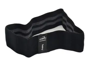 Тканевая резинка для фитнеса и спорта PowerPlay 4111 Hip Band L Light Черная (d_84cm) купить