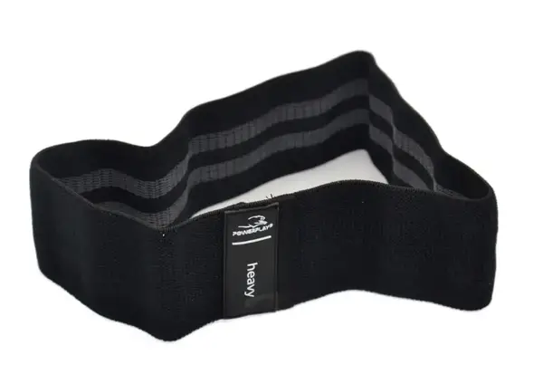 Тканевая резинка для фитнеса и спорта PowerPlay 4111 Hip Band L Light Черная (d_84cm) купить недорого в Украине, фото 2