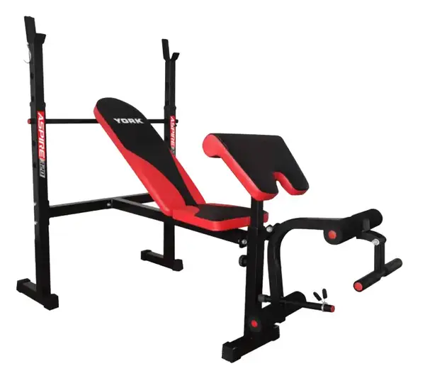 Лава для жиму York Fitness ASPIRE 320 зі стійкою для штанги та партою Скотта купити