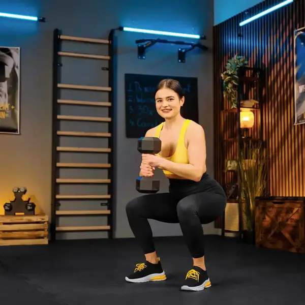 Гантеля шестигранная прорезиненная TX-125RD Trex Sport 12,5 кг | Черный купить недорого в Украине, фото 11