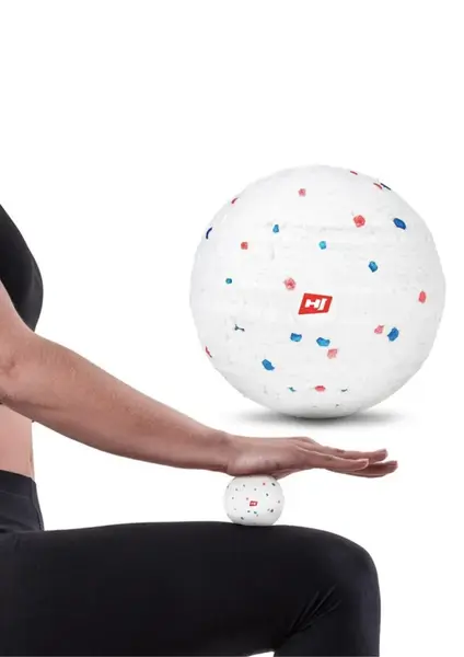 Масажний м'яч EPP 80 мм Hop-Sport HS-P080MB білий купити недорого в Україні, фото 4