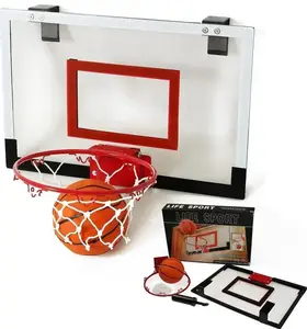 Щит баскетбольный Ramiz MY1706 46 x 31 см, мяч + насос, бело-красный купить