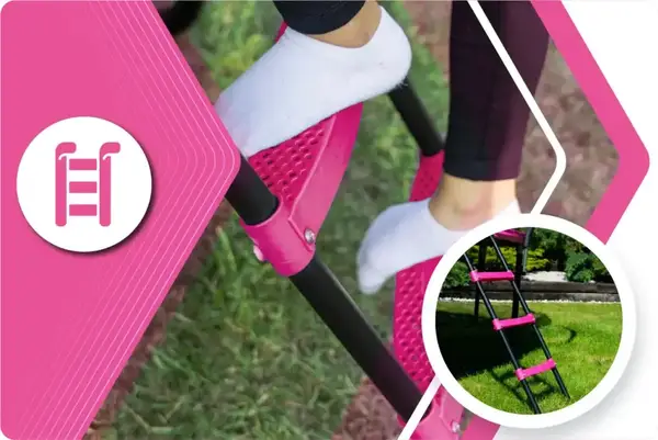 Батут THUNDER INSIDE ULTRA с внутренней сеткой 10 футов 312 см черно-розовый купить недорого в Украине, фото 2