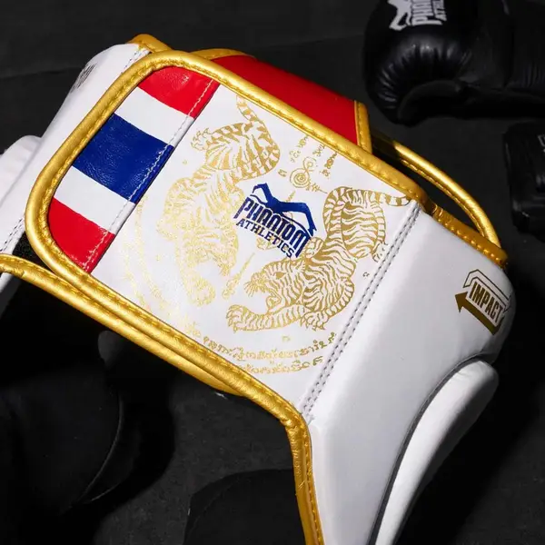 Боксерский шлем Phantom Muay Thai Full Face White Gold Full Face White Gold купить недорого в Украине, фото 10
