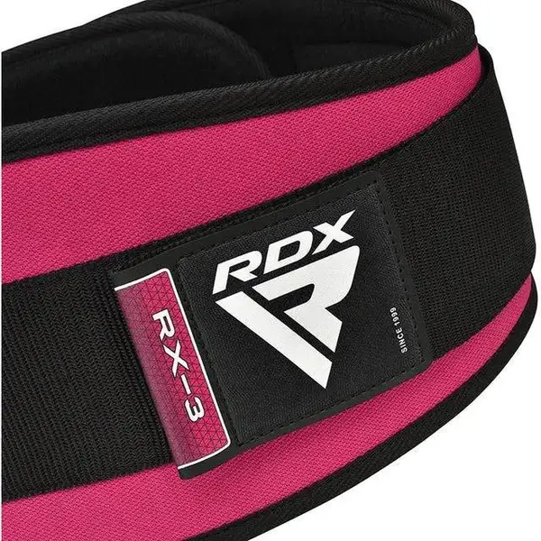 Пояс для тяжелой атлетики RDX RX3 EVA Curve неопреновый SHARP PINK-XS купить недорого в Украине, фото 5