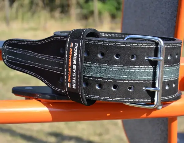Пояс для пауерліфтингу Power System PS-3800 PowerLifting шкіряний Black/Grey Line L купити недорого в Україні, фото 7