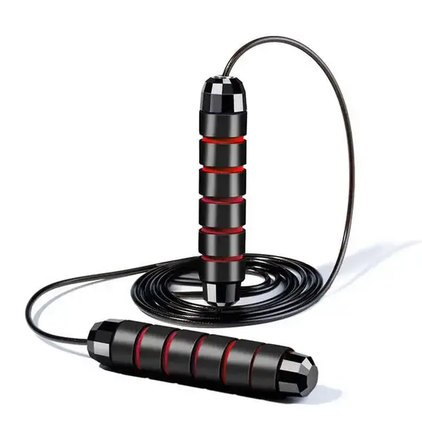 Скакалка скоростная PowerPlay 4210 Power Weighted Jump Rope Черная (2,7m.) купить недорого в Украине, фото 6