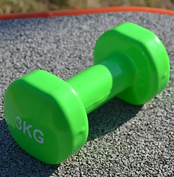 Гантель вінілова PowerPlay 4125 Achilles 3 кг. Зелена (1шт.) купити недорого в Україні, фото 10