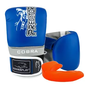 Снарядные варежки PowerPlay 3038 Сине-серые S (капа в подарок) купить