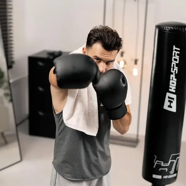 Боксерські рукавиці Hop-Sport HS-BG12 12oz чорні купити недорого в Україні, фото 8