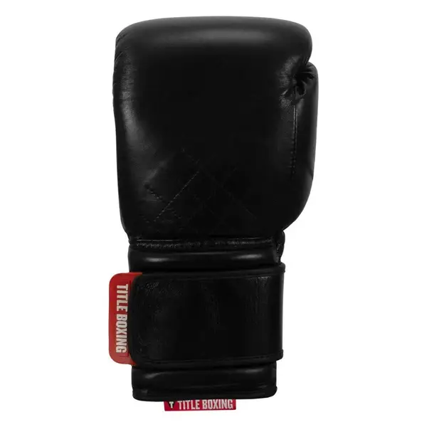 Боксерские перчатки TITLE Boxing Ko-Vert Black 14 oz (бинты 4м. в комплекте) купить недорого в Украине, фото 3