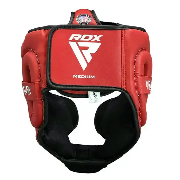 Боксерский шлем RDX AURA PLUS T-17 Red/Black S | Обхват головы <54 см купить недорого в Украине, фото 5
