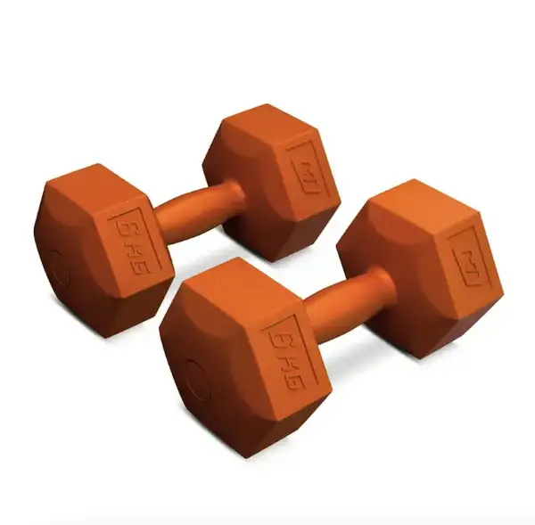 Гантели для фитнеса композитные Hop-Sport HS-C060DS 2х6 кг оранжевый купить