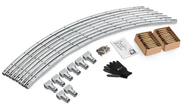 Батут Hop-Sport 10ft (305см) черно-синий с наружной сеткой (4 ноги) купить недорого в Украине, фото 2