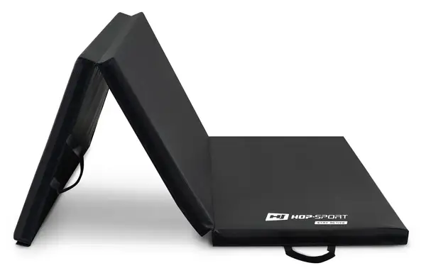 Мат гимнастический Hop-Sport HS-095FM жесткий с липучкой 5см черный купить