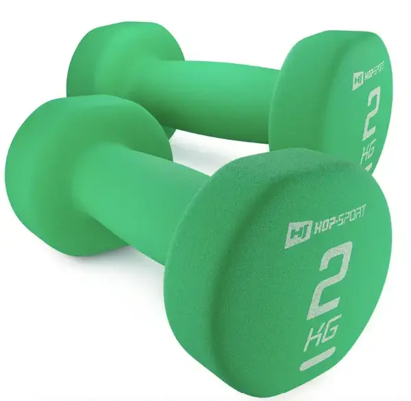 Гантели для фитнеса неопреновые круглые Hop-Sport HS-V020DR 2x2 кг зеленый купить