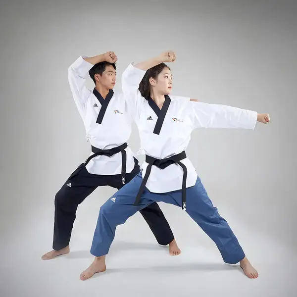 Добок для тхэквондо ADIDAS POOMSAE для женщин бело-синий 170 | ADITPAF02 купить недорого в Украине, фото 6